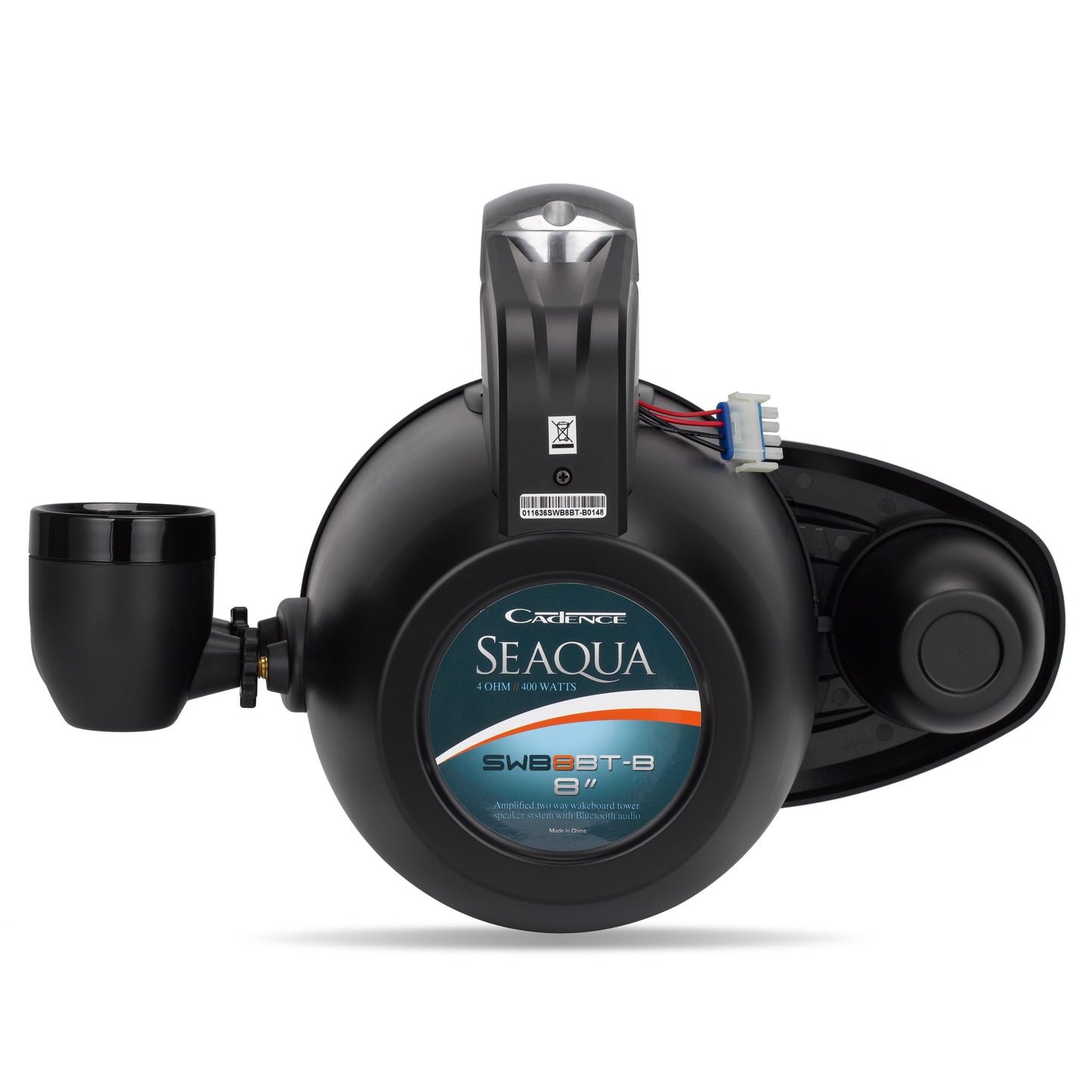 SWB8BTB | Marine 8" 2-Way Wake Tower Speaker – 200W RMS Bluetooth/RCA